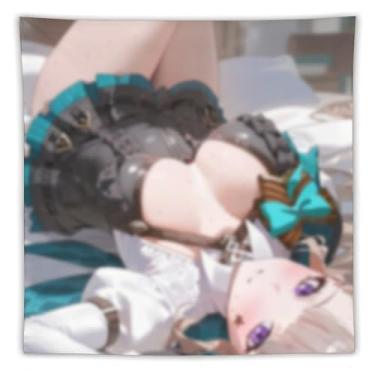 Imagem de LIEGBMEU Tapeçaria de biquíni sexy anime menina 152.4 cm x 152.4 cm interior exterior parede colcha arte decoração de tapeçaria caprichosa, AF362