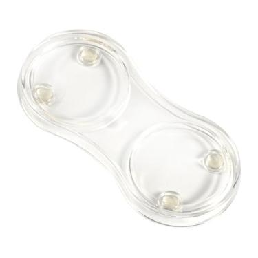 Imagem de SiaBiced Bandeja de acrílico para moinho de sal e pimenta com 2 ranhuras, ferramenta para moer temperos, diâmetro interno de 5,2 cm, suporte para garrafa de