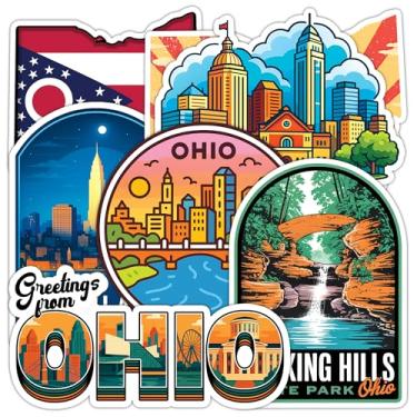 Imagem de Adesivo Ohio 8 peças (tamanho grande) adesivos de vinil para laptop decalque à prova d'água para para-choques de carro, garrafa de água, caderno, bagagem, janela, festa, aniversário, decorações