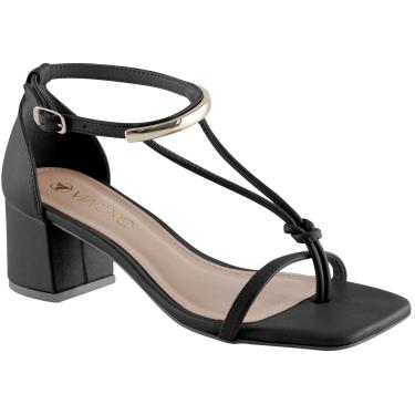 Imagem de Sandália De Salto, Via Uno, Feminino, Preto, 37