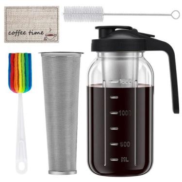 Imagem de Cafeteira Cold Brew Heyglee 1.9L com filtro de aço inoxidável