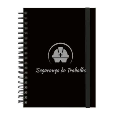 Imagem de Caderno Colegial Plus 12 Matérias Profissões Segurança do Trabalho (Preto e Prata)