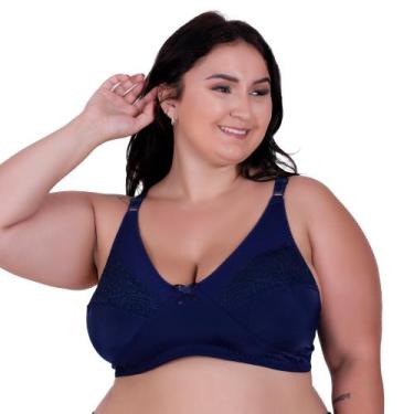 Imagem de Sutiã Plus Size sem Bojo Reforçado Sustentação de Cetinete Resistente 
