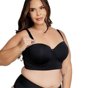 Imagem de Sutia Plus Size sem alça Power Sustentacao Conforto Com Bojo Removivel