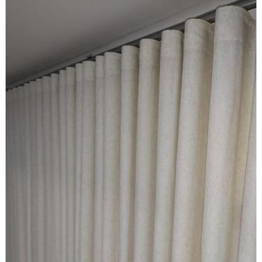 Imagem de Cortina Alto Padrão Trilho Suíço Wave Deslizante Sob Medida 7,00x2,60 