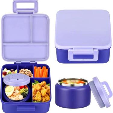 Imagem de Conjunto De Marmita Infantil Com Pote Térmico De 236ml Para Alimentos,