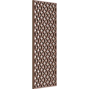 Imagem de Ekena Millwork WALW10X25X0375RSTWA Painéis de parede decorativos de madeira para resort, 24 cm L x 61 cm A, nogueira