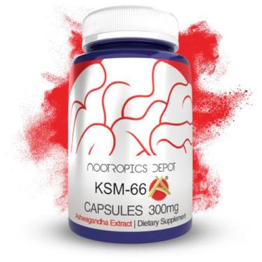 Imagem de Suplemento Nootropics Depot KSM-66 Ashwagandha 300 mg 180 cápsulas