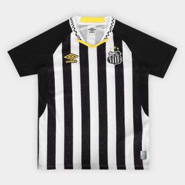 Imagem de Camisa Infantil Santos II 25/26 s/n Umbro, Preto, Branco, 14A