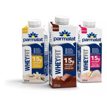 Imagem de Combo - Whey Protein 15g - Fit Parmalat 250ml - 12un, Mesclado