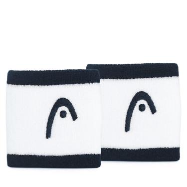 Imagem de Munhequeira Head 2.5 Curta Marinho e Branco - Com 02 Unidades