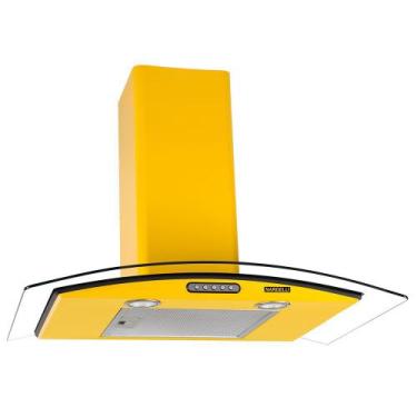 Imagem de Coifa de Parede 75cm Vidro Curvo Slim Nardelli Yellow, 220V
