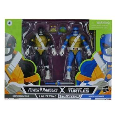 Imagem de Power Rangers X Teenage Mutant Ninja Turtles Lightning Collection Donatello y Leonardo Blue Figuras de Ação