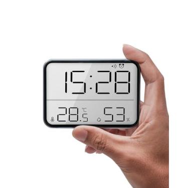Imagem de Despertador digital inteligente GooDay com temperatura e umidade