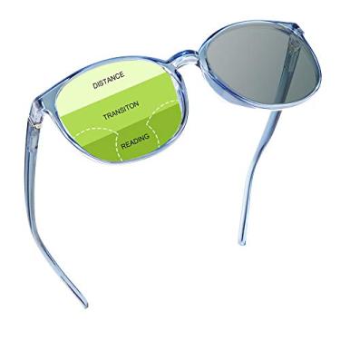 Imagem de YEIN Óculos de sol presbiopic multifocais progressivos, cinza fotocrômico, Bspro-8110 Azul claro, +0.75/+3.25