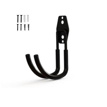 Imagem de Neasekuoia Ganchos de cabo de carregador de veículo elétrico, ganchos de montagem na parede de aço, ganchos U J organizadores de fio de carregamento (preto)