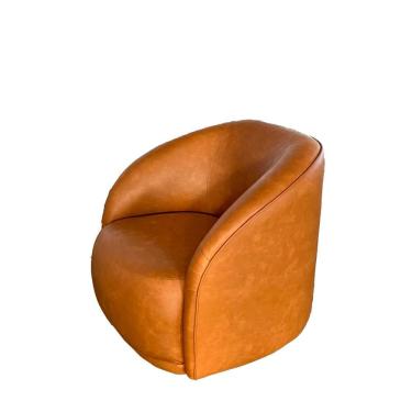 Imagem de Poltrona Giratória Estofada Maia - PU Caramelo