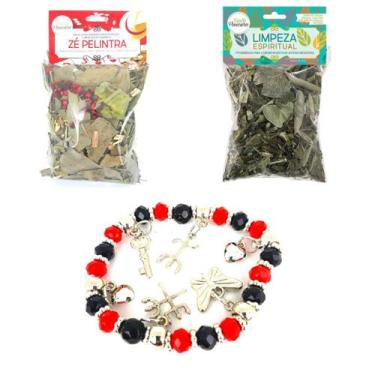 Imagem de Banho de Limpeza Espiritual Proteção Descarrego Zé Pilintra Pulseira A