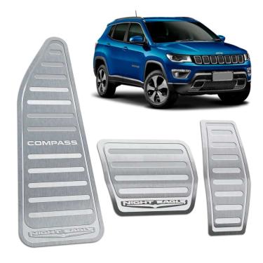 Imagem de Pedaleiras + Descanso Jeep Compass Night Eagle Prata