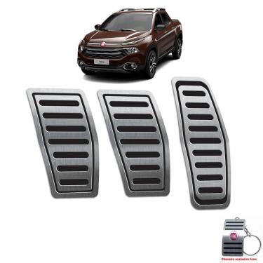 Imagem de Pedaleira Fiat Toro Manual Todos Os Modelos Preto Aço Inox