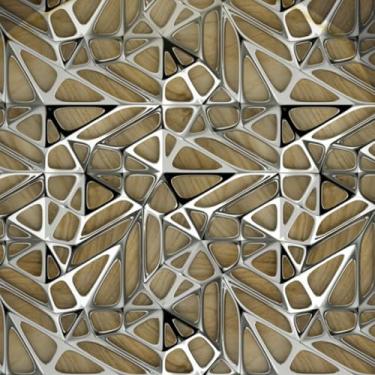 Imagem de ESSMOKO Papel de parede 3D teia de aranha grão de madeira PVC impermeável autoadesivo quarto sala de estar papel de parede renovação móveis adesivo prata 45 * 500 cm