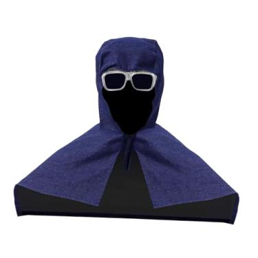 Imagem de MERIGLARE Capuz de soldagem, touca de soldador, xale de soldagem, chapéu, proteção de pescoço, capuz lavável, capa de cabeça inteira, proteção para corte e, Style D