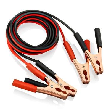 Imagem de Kit 2 Cabos Bateria Fazer Chupeta Emergência Recarga Automotiva 300 Amp 2,5 Metros