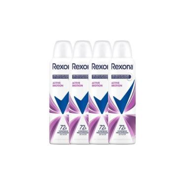 Imagem de Kit 4 Desodorante Antitranspirante Rexona Active Emotion Aerosol com 1