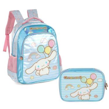 Imagem de Kit Mochila Costas e Estojo Infantil HelloKitty My Melody AZ - Luxcel