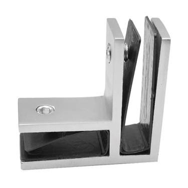 Imagem de Generic Grampo de vidro fixador de parede prático suporte de prateleira de vidro aço inoxidável para estante quarto escritório escada jardim, Prata, 90 Graus