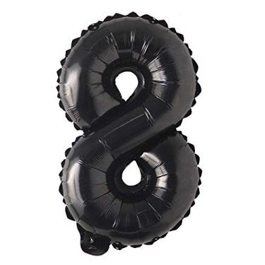 Imagem de 101 cm preto grande letras bailarina decoração de festa de aniversário crianças adultos balão chá de bebê hélio balão flutuante (101 cm, preto 8)