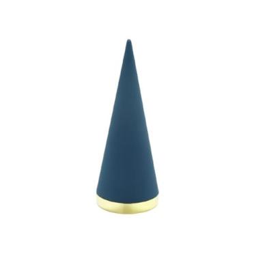 Imagem de Torres de joias Anel de metal expositor criativo jóias adereços janela contador moda armazenamento ornamentos(Blue)