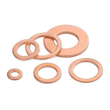 Imagem de DWBPGVUN 10 peças 1,5 mm espessura M3 4 5 6 7 8 10 12 13 14 15 16 17 18 20 21 mm arruela de cobre junta sólida vedação de óleo para barco (33 x 48 x 1,5 mm)