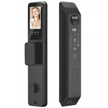Imagem de Fechadura Eletronica Digital Wifi Biometria Cartao App Reconhecimento Facial Celular Smartphone Porta Segurança Residencial Condominio