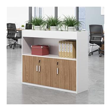 Imagem de Armário de arquivo com ranhura de flores com trava armário de armazenamento armário baixo divisória armário de escritório gabinete de dados armário de armazenamento de escritório organizador de