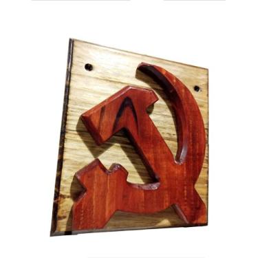 Imagem de Quadro Foice e Machado Símbolo do Comunismo Socialismo - Boss Arte em 