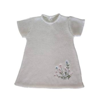 Imagem de Vestido de Tricô Bordado - Kowak Baby, Off, White