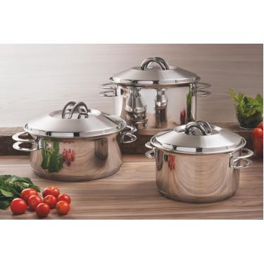 Imagem de Jogo de Panelas Tramontina Solar Inox Fundo Triplo 3 Peças