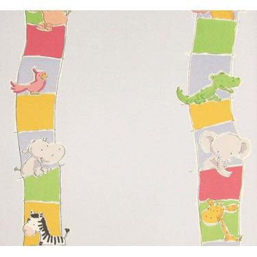 Imagem de Papel de Parede Safari Friends Infantil Colorido SF6208