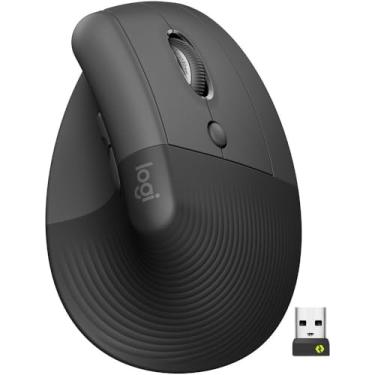 Imagem de Mouse Sem Fio Lift Vertical com Design Ergonômico para Redução de Tensão Muscular, Cliques Silenciosos, Conexão Bluetooth ou USB Logi Bolt, Compatível com Windows/macOS/iPadOS - Rosa