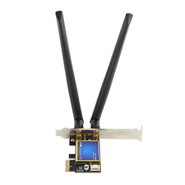 Imagem de lyrlody Placa WiFi PCIE Dual Band 2.4G 5G 1200Mbps Adaptador Sem Fio 4.0 para PC Com Antenas Externas para 7 8 10