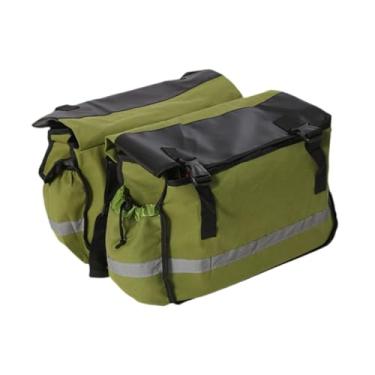 Imagem de Zxpjkyu Bolsa Dupla para Bicicleta, para Bagageiro Traseiro, Bolsa de Selim para, Verde