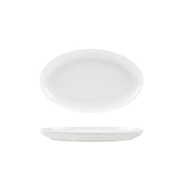 Imagem de Pratos de cerâmica branco puro sob o esmalte, utensílios de mesa requintados de alta temperatura para uso doméstico - traço raso - prato de peixe de 30,5 cm