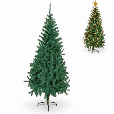 Imagem de Árvore de Natal Verde com Base Metálica, 1,80m de Altura, 720 Galhos, Decoração Natalina