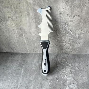 Imagem de Ferramenta de limpeza multifuncional de aço inoxidável, raspador de cachorro com rolo espesso, removedor de adesivo, faca de massa, abridor de lata de tinta