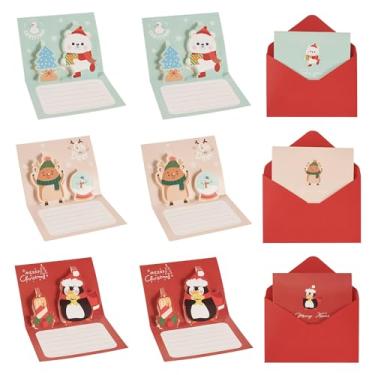 Imagem de 18 sacos de presentes de Natal a granel lindos cartões de Natal com envelope cartões engraçados de Natal para amigos da família presentes de Natal