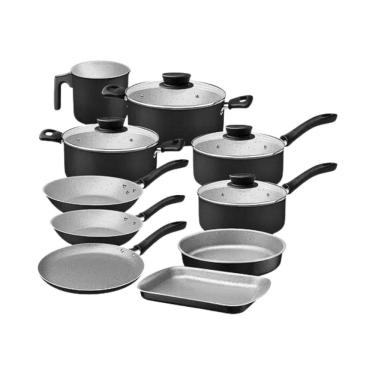 Imagem de Jogo De Panelas Linz 10Pçs Preto Antiaderente Tramontina