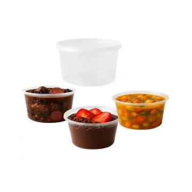 Imagem de Pote Tampa Lacre Freezer Microondas 1000ml 1L 20 Un - BrasilPack