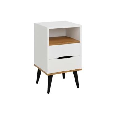 Imagem de Mesa de Cabeceira Old 2 Gavetas e Nicho Para Quarto Moderno e Elegante