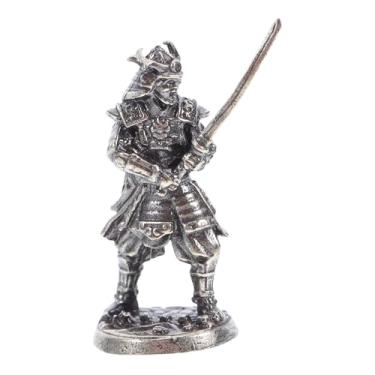 Imagem de Zerodeko Japanese Samurai Statue Miniature Bushido Decor Action Figure Model Asian Samurai Sculpture Miniature Asian Ancient Figurine Wall Art